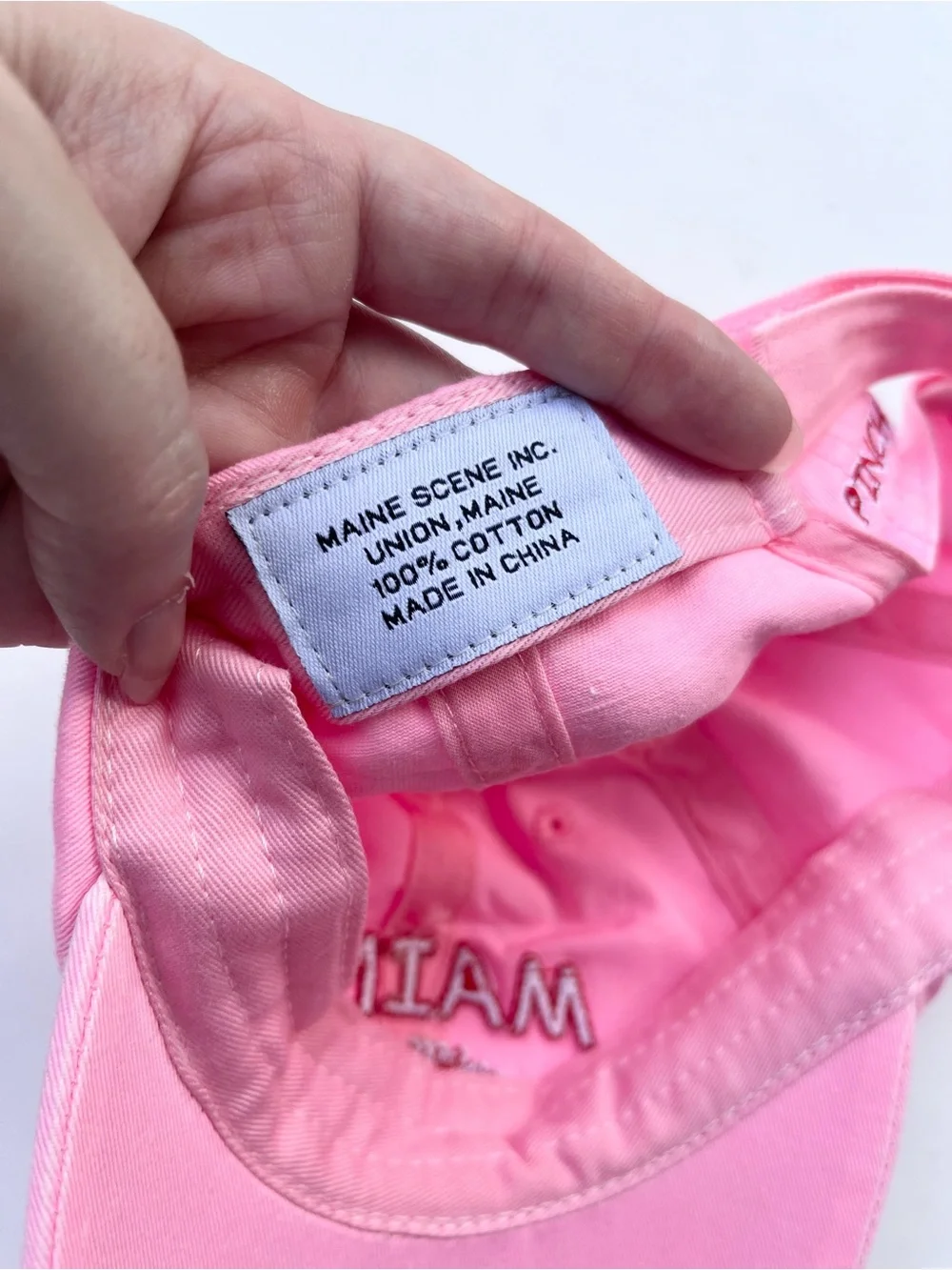 Girl’s Pink Maine Hat w/ Lobster Souvenir Item Locally Made
